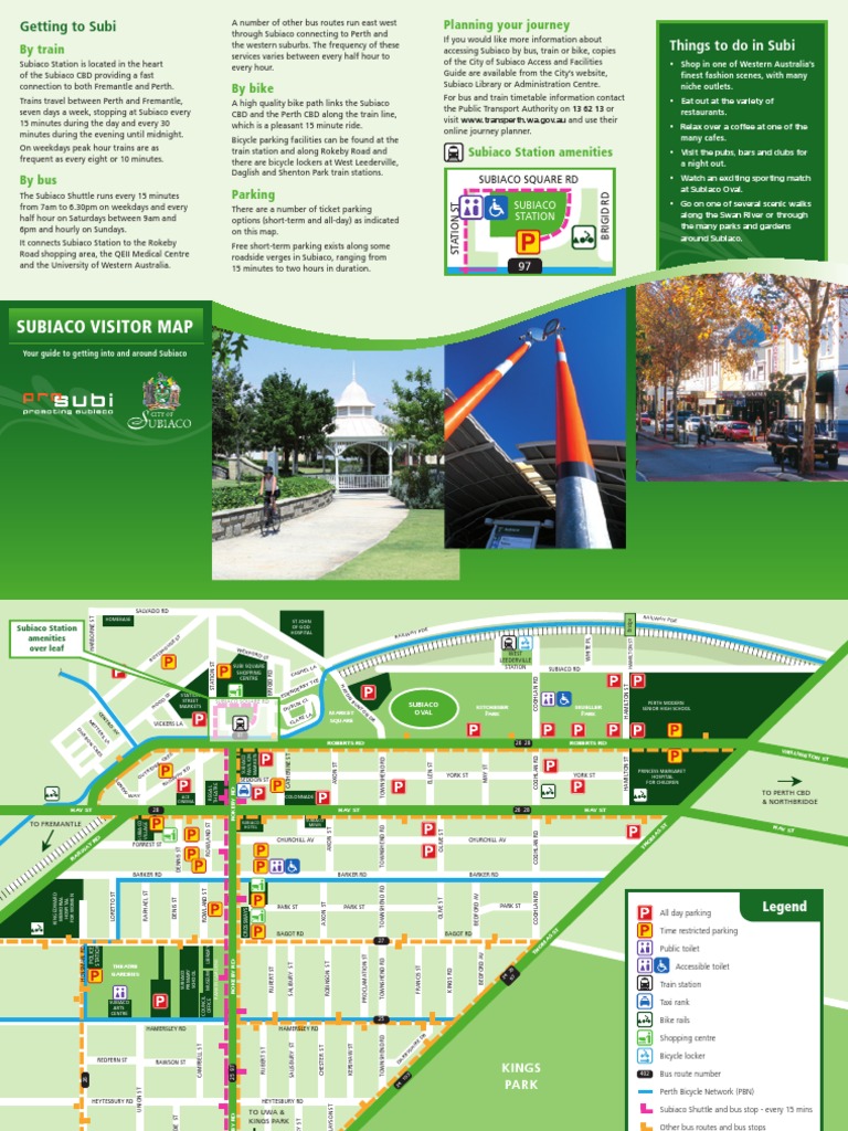 Subiaco Visitor Map Things To Do in Subi PDF Workweek And Weekend