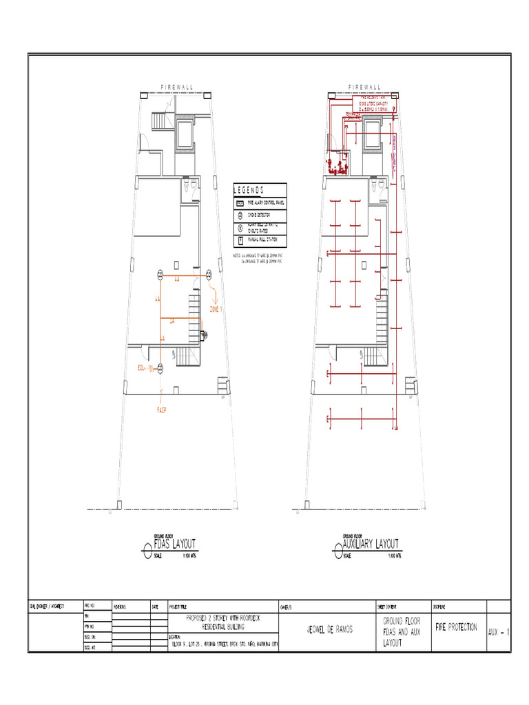 FDAS Layout and Fire Safety Plan | PDF | Building Automation | Firefighting