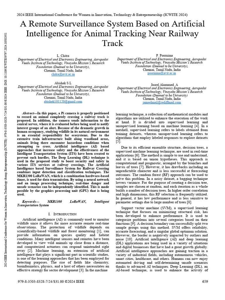 A Remote Surveillance System Based On Artificial Intelligence For ...