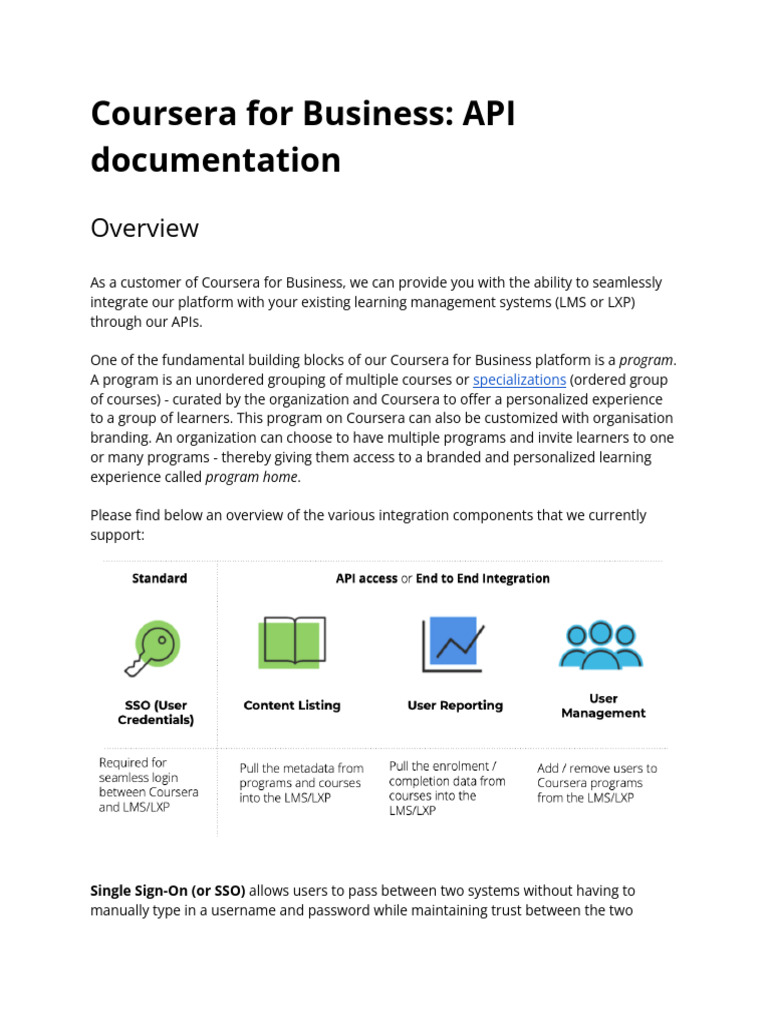 Coursera for Business API Overview | PDF | Computing | Information ...