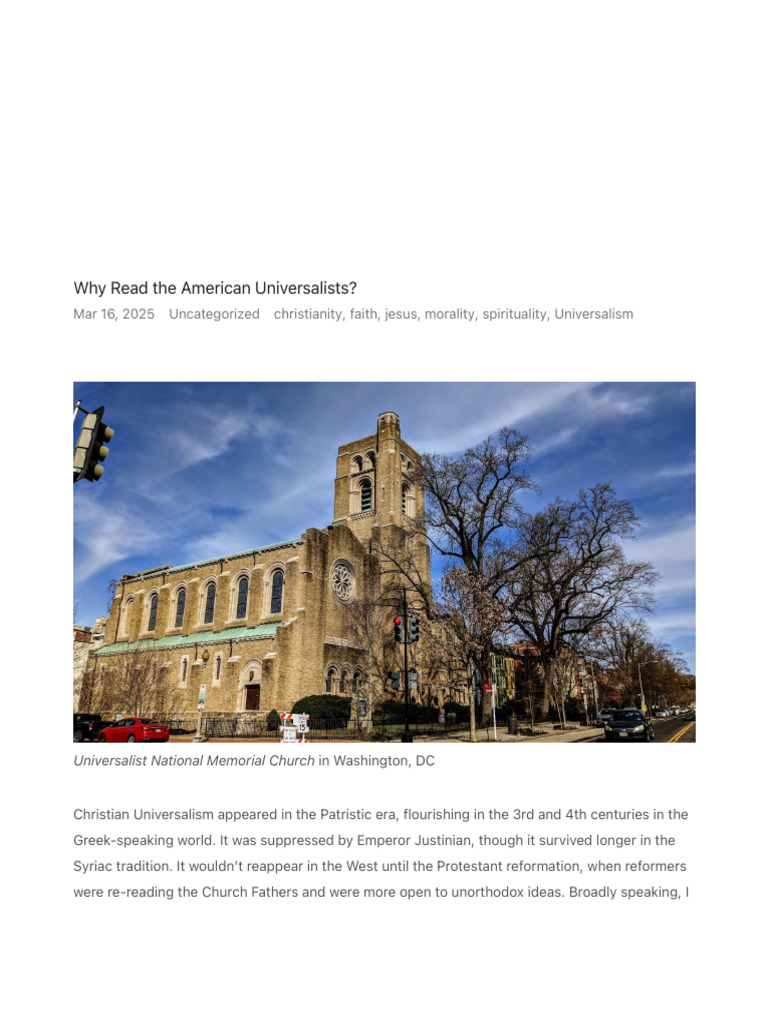 History of American Universalism | PDF | Afterlife | Universalism