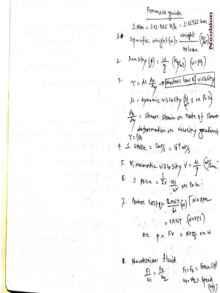 ME Formula Hand Written | PDF