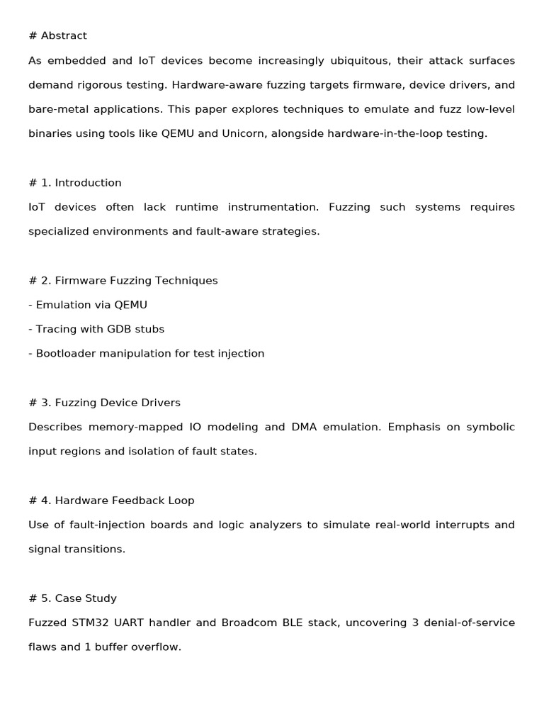Hardware Aware Fuzzing | PDF