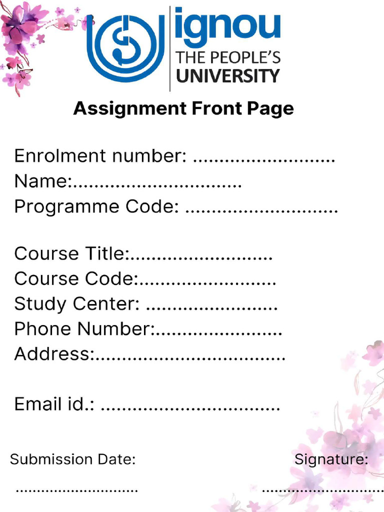 Assignment First Page @UpToDateWithUpdates 9 | PDF