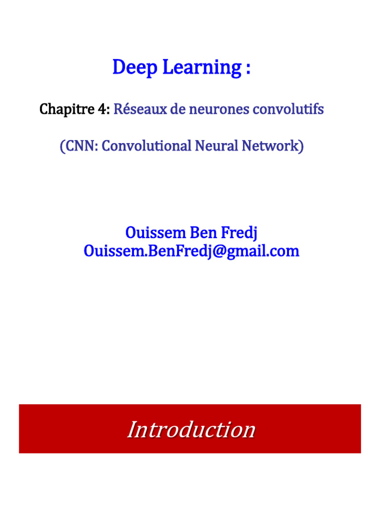 Introduction aux Réseaux de Neurones CNN | PDF | Apprentissage ...