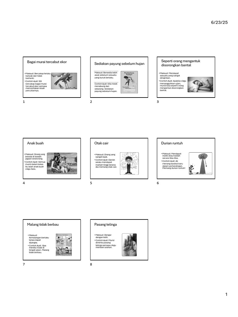 Peribahasa Slaid Cikgu Utayarajan | PDF