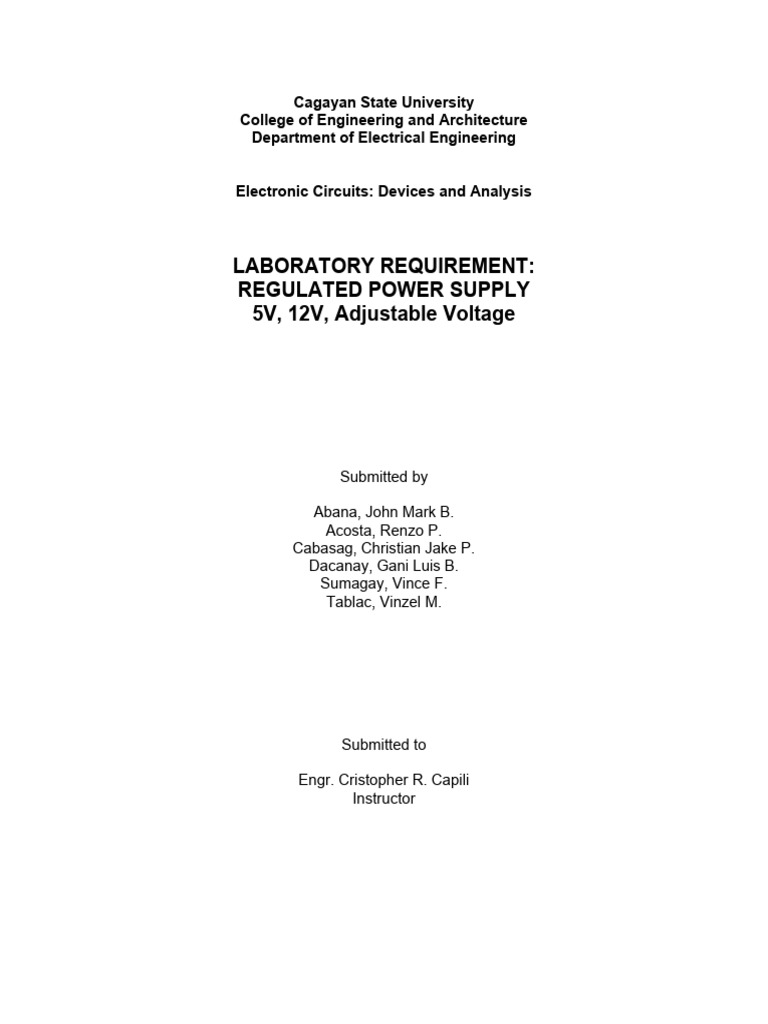Regulated Power Supply Circuits Guide | PDF | Rectifier | Printed ...