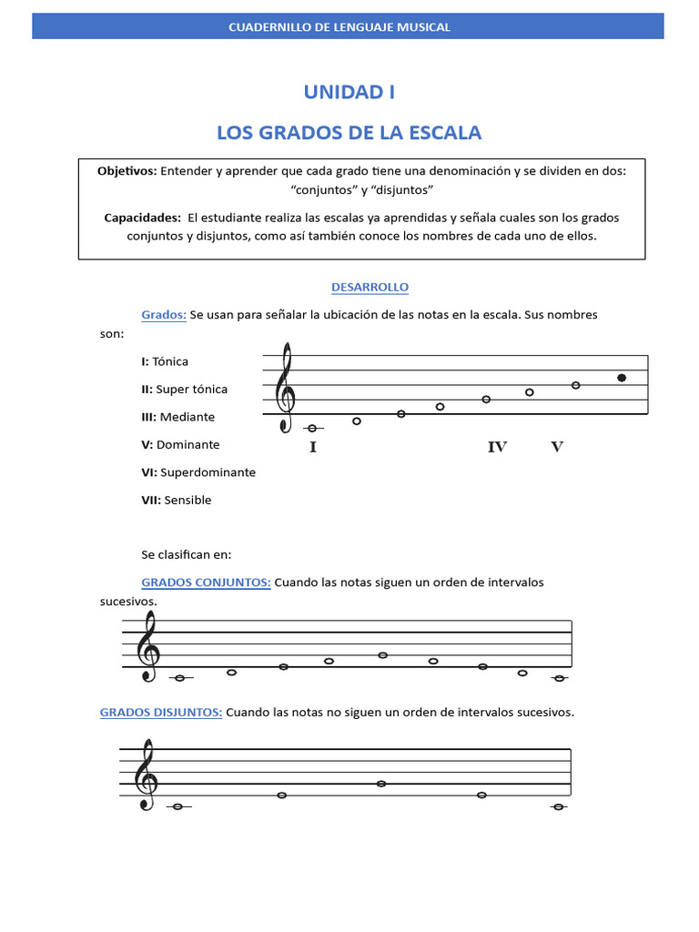 Grados, Intervalos y Acordes Musicales | PDF | Escala (música) | Acorde ...