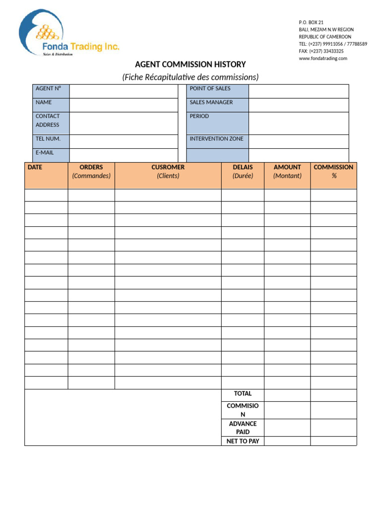 Agent Commission Summary Report | PDF