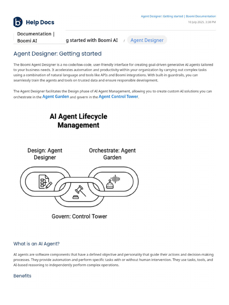 Agent Designer - Getting Started | PDF