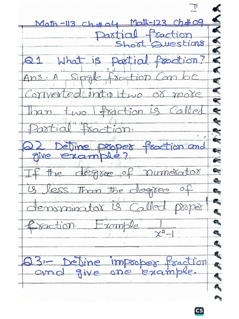 Partial Fractions | PDF