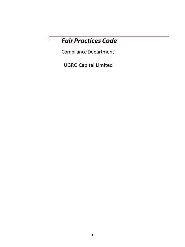 Fair Practices Code for Loan Services | PDF | Loans | Interest