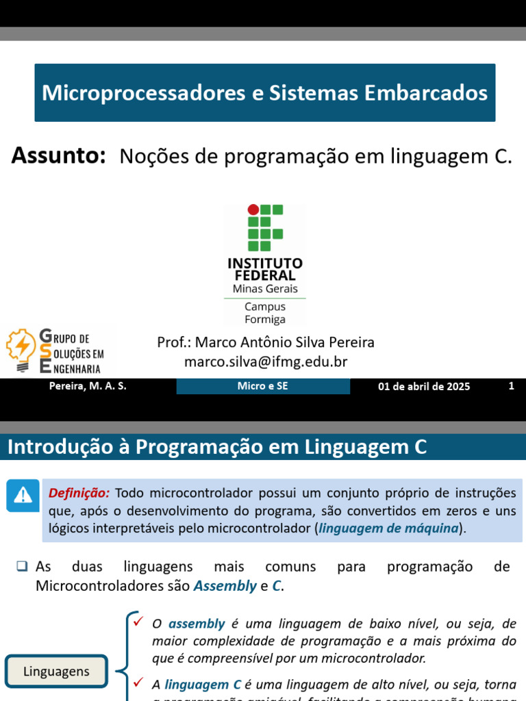 Aula Complementar Programacao Linguagem C | PDF | C (linguagem de ...