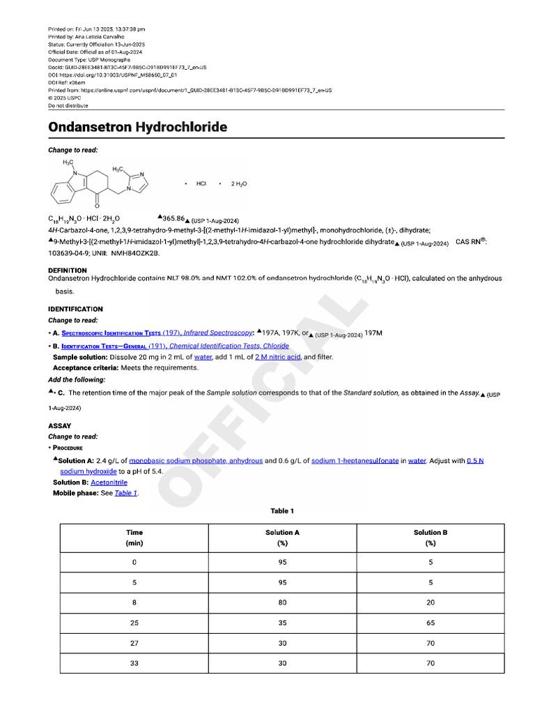 Usp MP | PDF