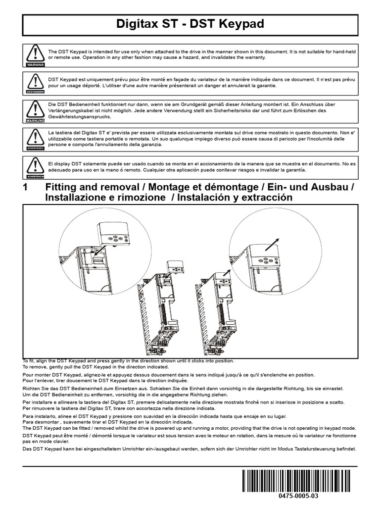 DST Keypad Iss3 (0475-0005-03) - Approved | PDF