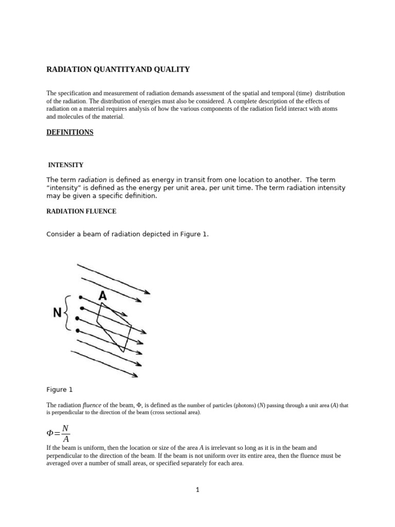 Understanding Radiation Quantity and Quality | PDF | Absorbed Dose ...