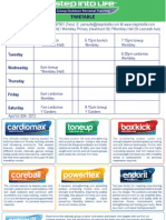 April 2012 Timetable 