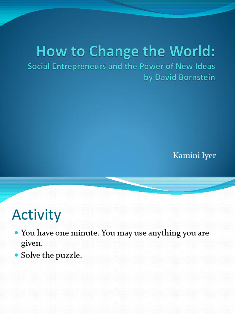 Empowering Social Change Through Entrepreneurship | PDF