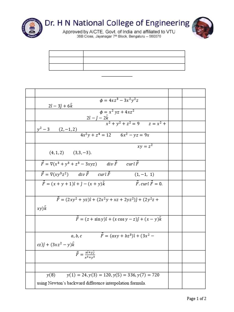 Mathematics-II Assignment for CSE Students | PDF | Zero Of A Function ...