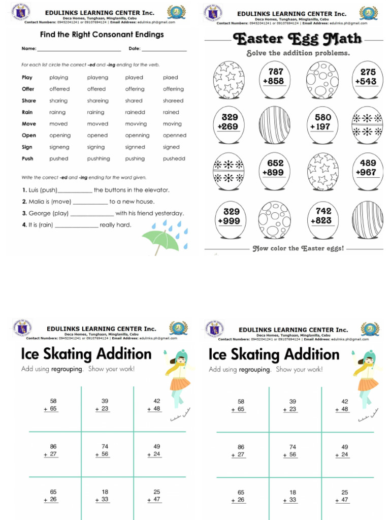 Grade 3 - Worksheets | PDF