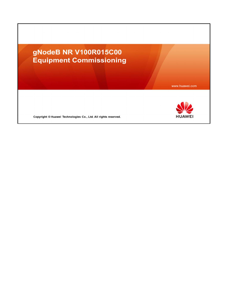 gNodeB NR V100R015C00 Commissioning Guide | PDF | Computing | Computer ...
