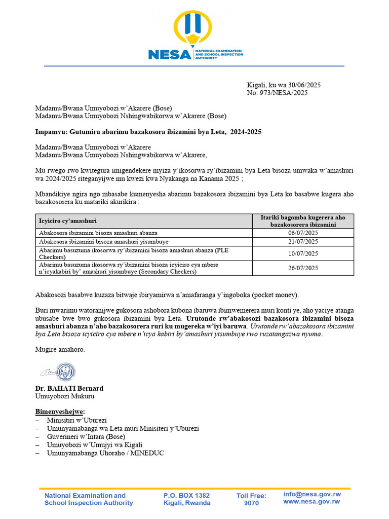 Invitation for 2025 Exam Markers | PDF