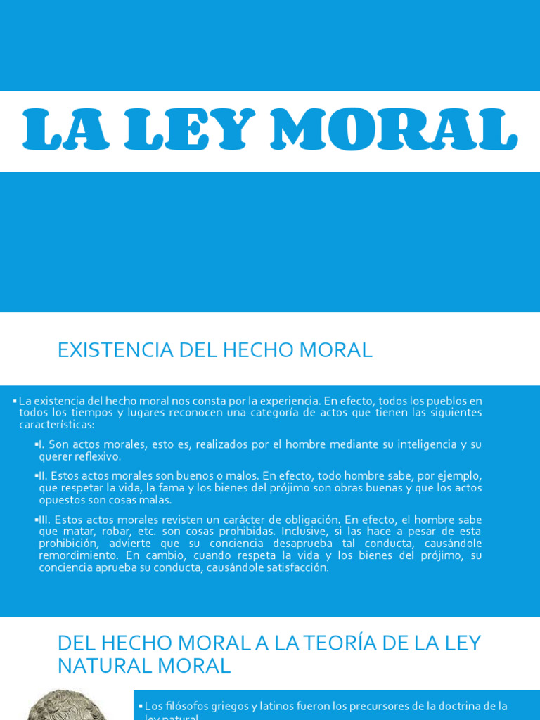Ley Moral y su Fundamentación Filosófica | PDF | La Ley natural | Moralidad
