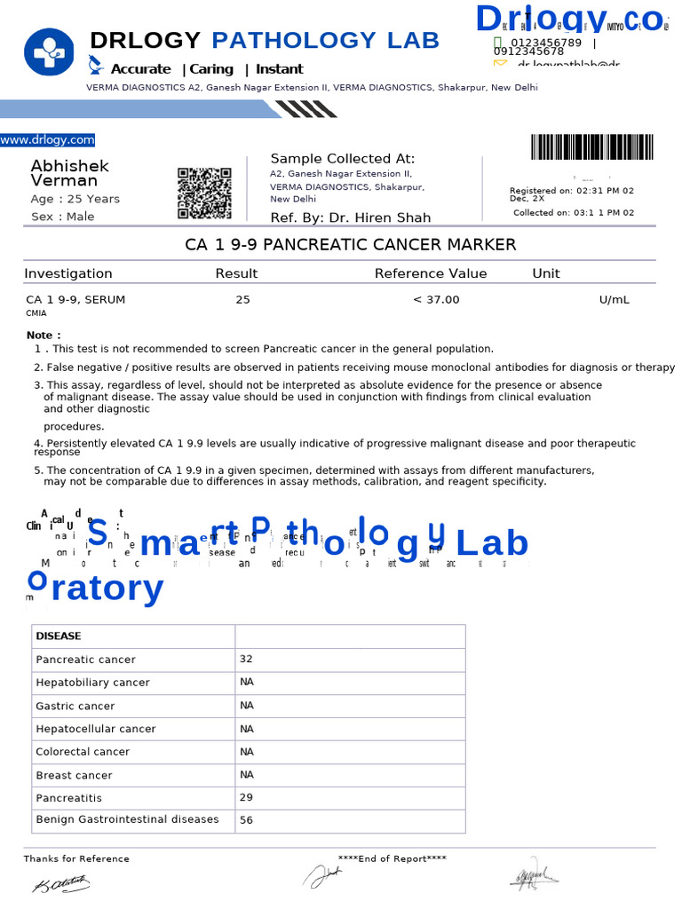 CA 19-9 Pancreatic Cancer Report | PDF | Medical Specialties | Clinical ...