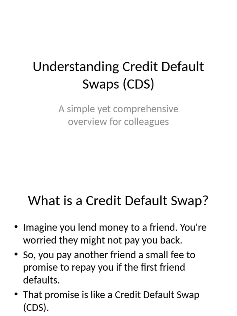 Overview of Credit Default Swaps | PDF