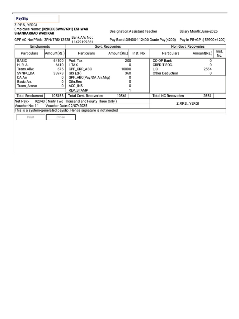 June 2025 Pay | PDF