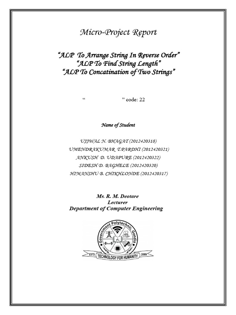 MIC Report GRP 10 | PDF | Assembly Language | Central Processing Unit