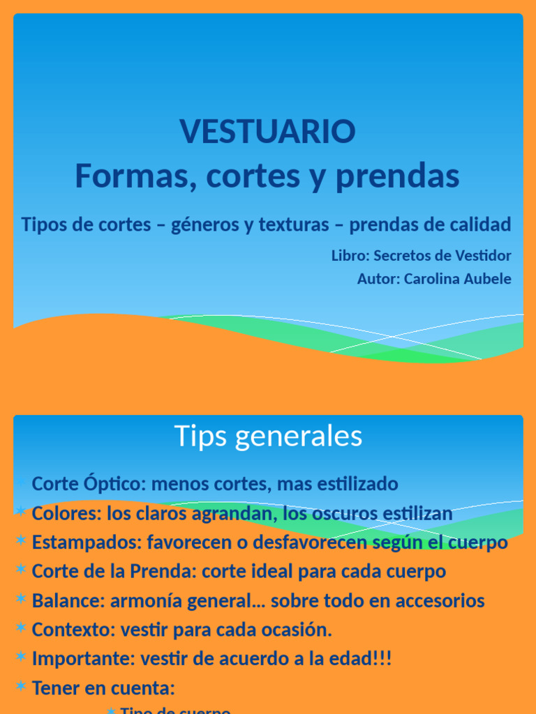 Formas, Cortes y Prendas - Tips 123 | PDF | Ropa | Falda