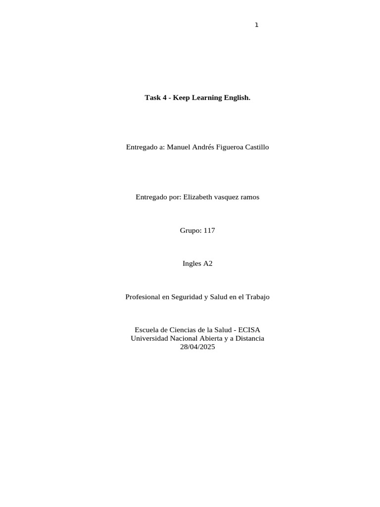 Task 4 - Keep Learning English. | PDF | Ciencia cognitiva ...