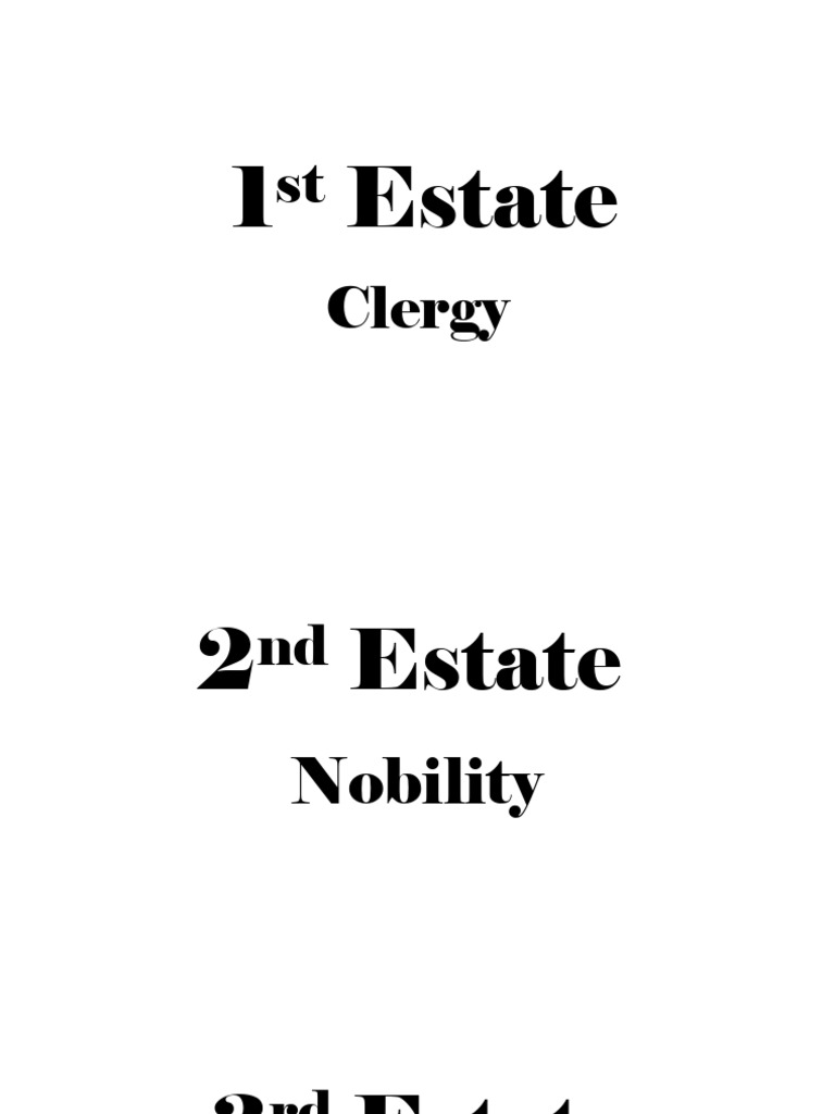 1st Estate 1 | PDF