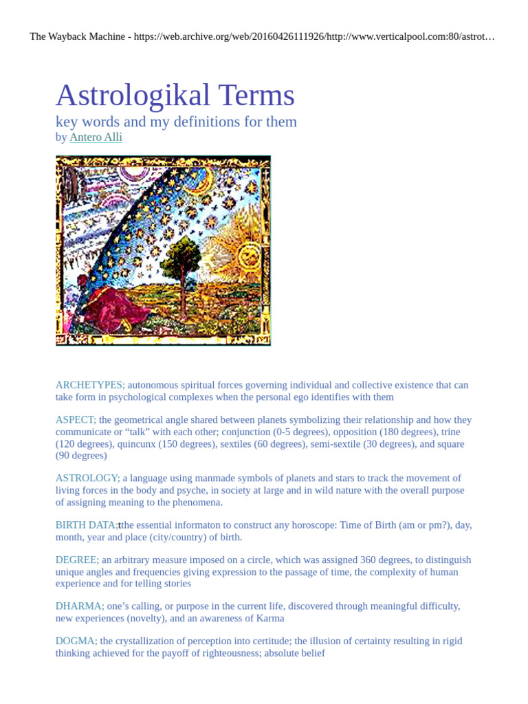 Key Astrology Terms Defined | PDF | Horoscope | Astrology