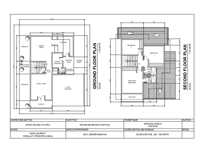 Ground and Second Floor Plans | PDF | Home | Architectural Design
