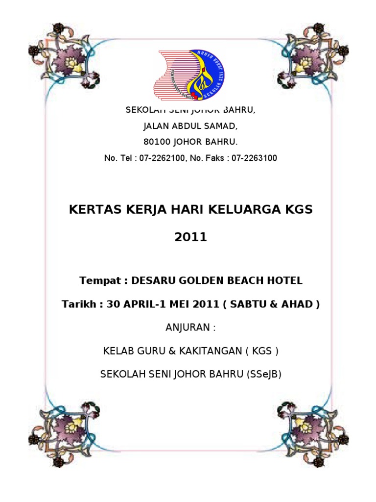 Kertas Kerja Hari Keluarga Sekolah