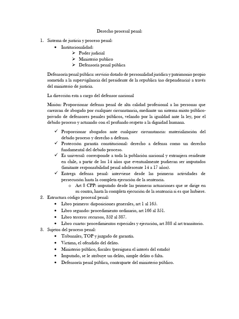 Estructura y Funciones del Proceso Penal | PDF | Debido al proceso | Fiscal