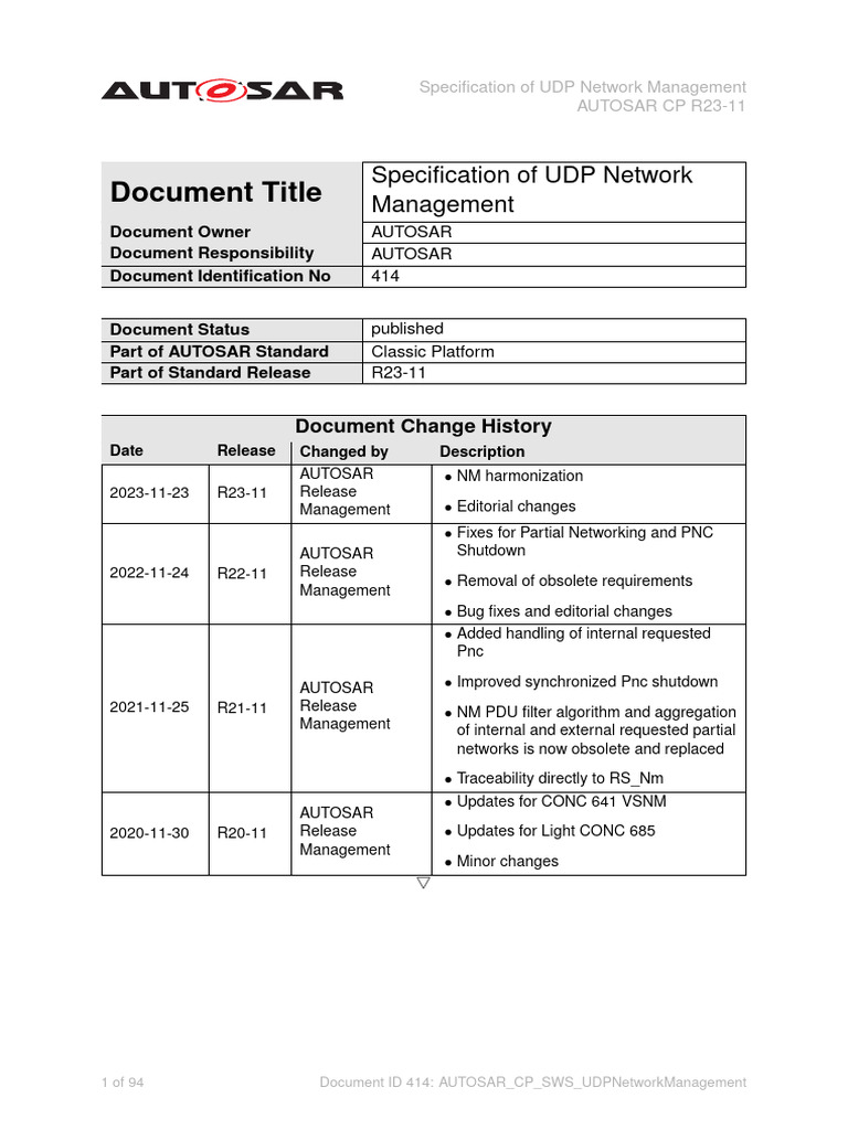 UDP Network Management Specification | PDF | Internet Protocols ...