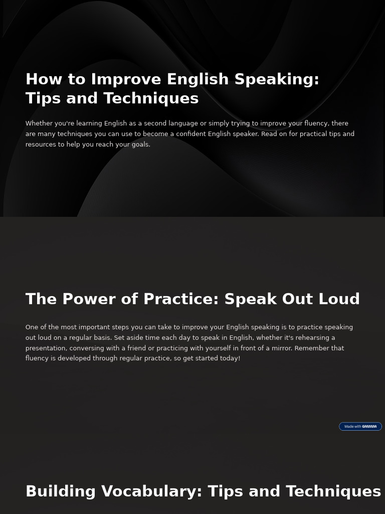 Improve English Speaking Skills Fast | PDF | Language Acquisition ...