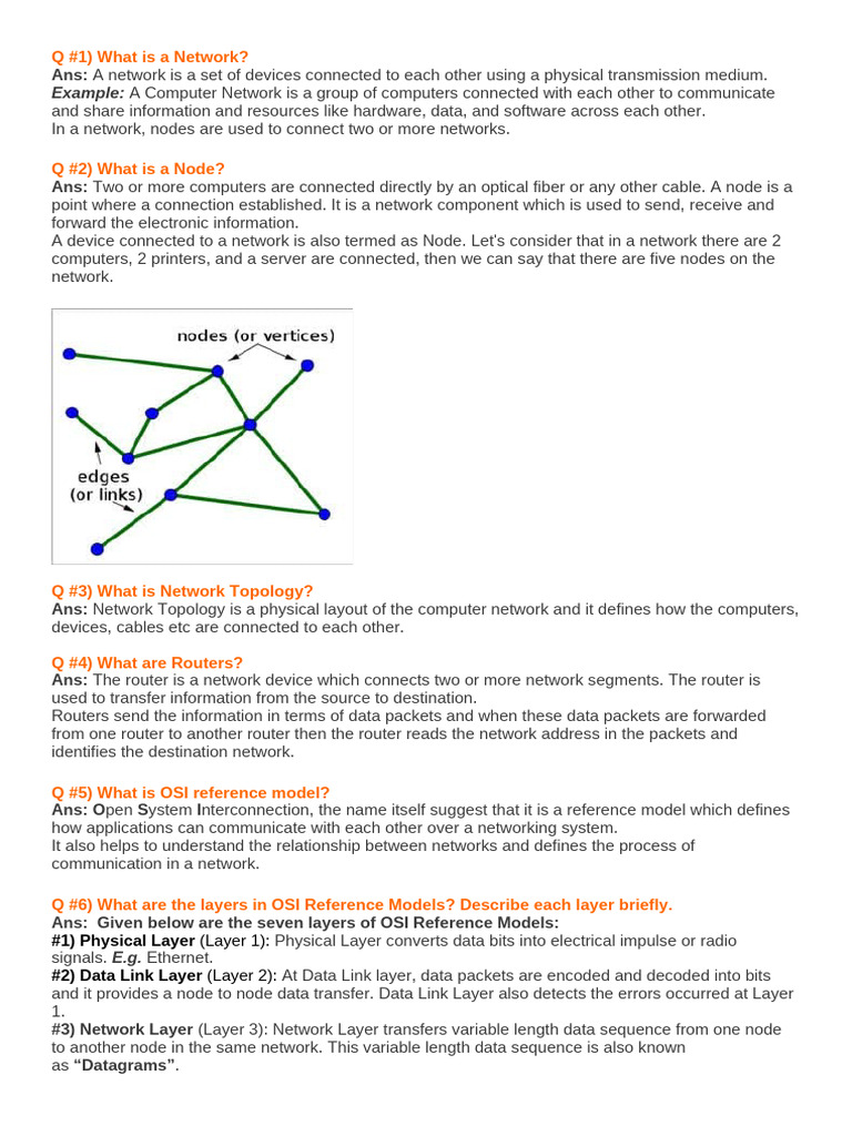 Understanding Network Components and Protocols | PDF | Computer Network ...