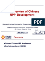 Brief Overview of Chinese NPP Development: Shanghai Nuclear Engineering Research and Design Institute
