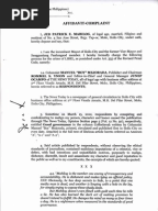 Complaint Affidavit Sample  Manila