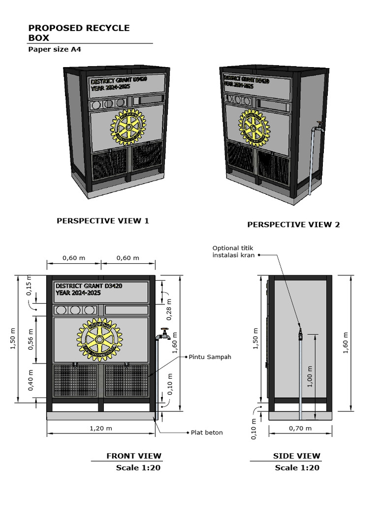Proposed Recycle Box Design Plans | PDF