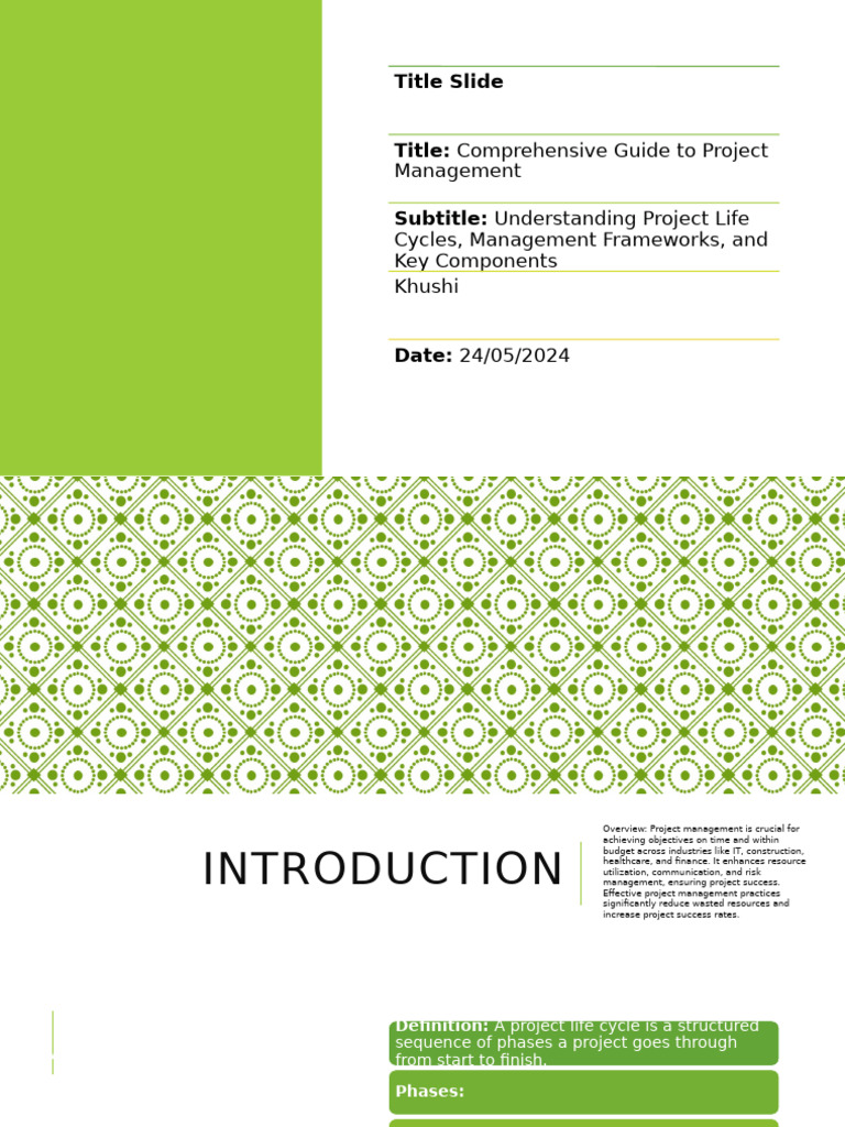 Project Management Essentials Guide | PDF | Project Management | Risk