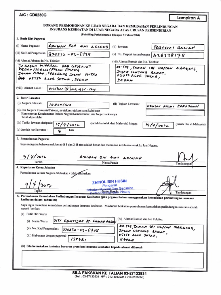 Borang Permohonan Luar Negara Pdf