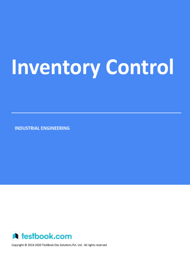 Inventory Control Fundamentals | PDF | Financial Economics | Economies