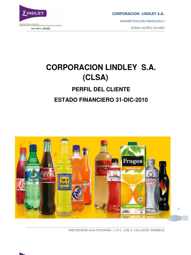 Análisis Financiero de Corporación Lindley | PDF | Perú | Coca Cola