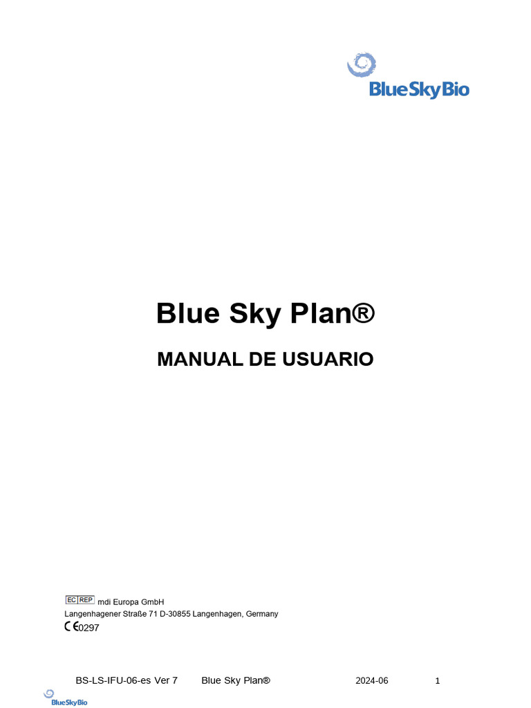 Manual de Usuario Blue Sky Plan® 2024 | PDF | Ortodoncia | Botón ...