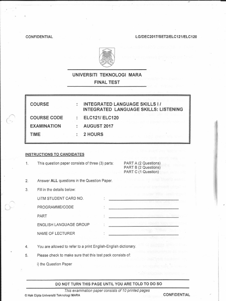 Sample of Reading Task | PDF